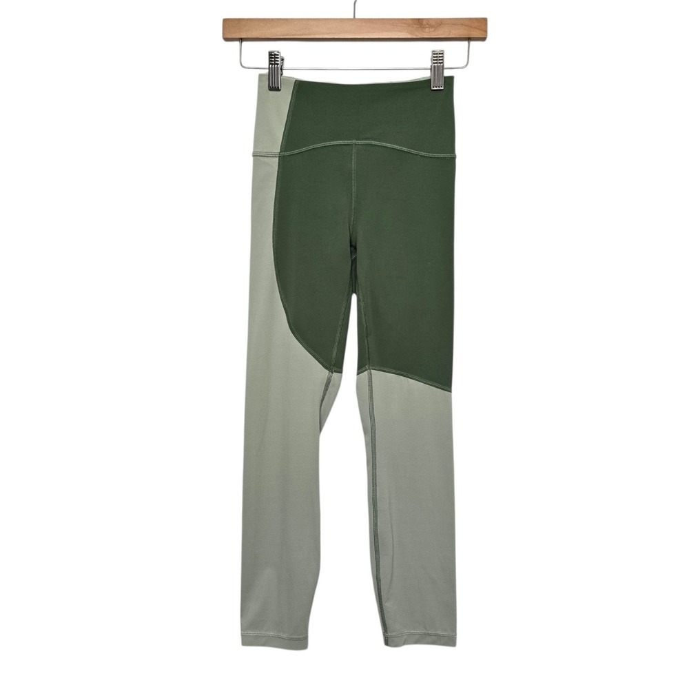 Lululemon Align‎ High Rise Colorblock Leggings Women Size 2 Green